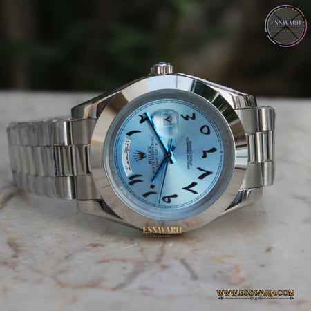 ساعة رولكس داي ديت ارقام عربية مقاس 41 بطاريات