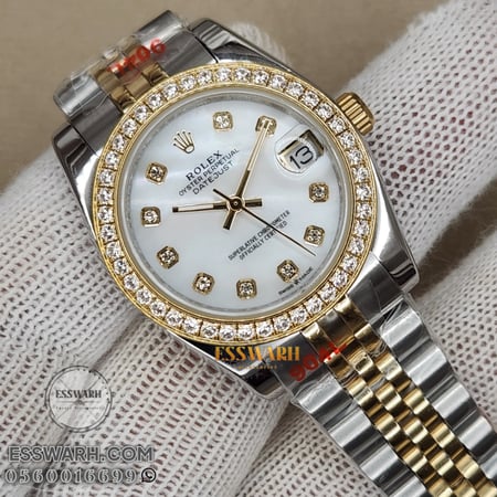 ساعة رولكس ديت جست - موديل نسائي - مقاس 31