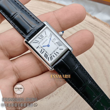 ساعة كارتير  تانك موست  مقاس 33.7 x 25.5 mm صغير جلد