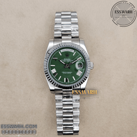 ساعة رولكس داي ديت ارقام لاتينية مقاس 36 اوتوماتيك