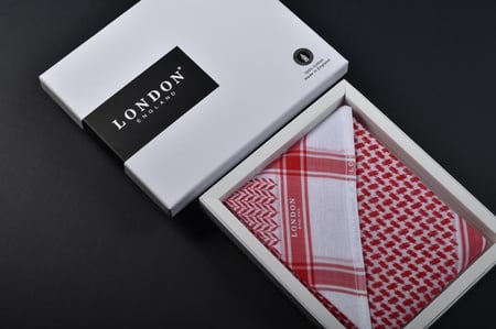 شماغ لندن أحمر كلاسيك