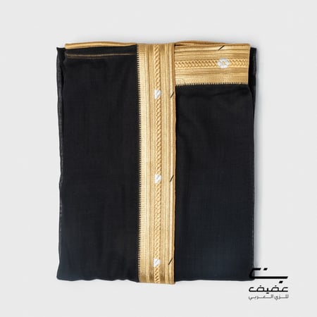 مشلح الفخامة أسود ذهبي