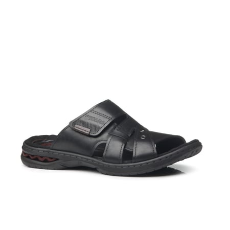 نعال كعب رجالي سادة - أسود