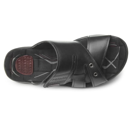 نعال كعب رجالي سادة - أسود