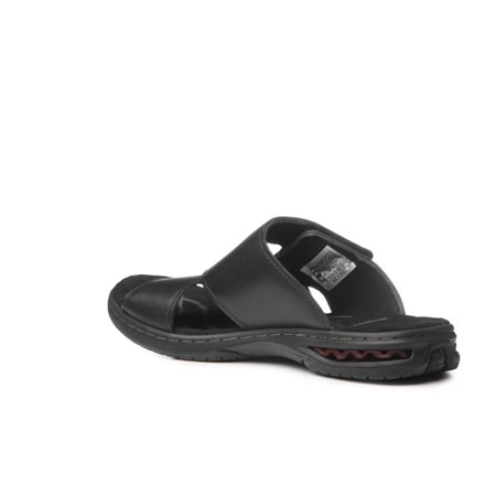 نعال كعب رجالي سادة - أسود