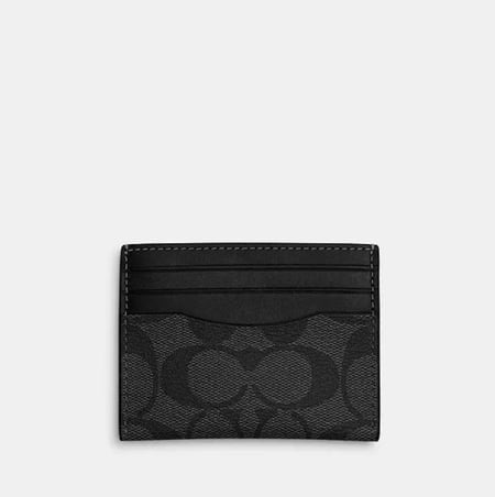 حامل بطاقات رمادي coach