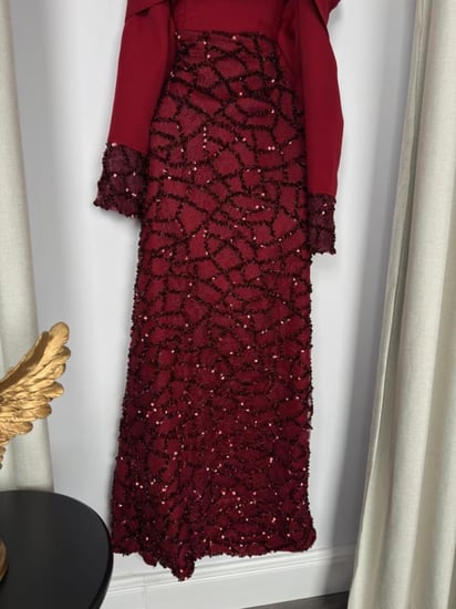 فستان سهره برغندي