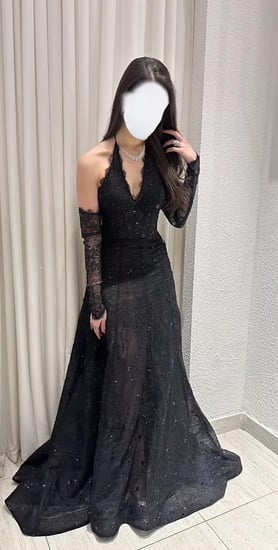 فستان اسود فخم