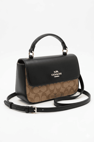 حقيبة كوتش كروس بودي أصلية جلد وكانفاس