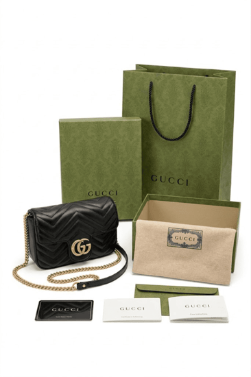 حقيبة غوتشي جي جي مارمونت الأصلية جلد مع كامل الملحقات