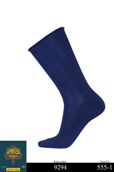 جورب سكري صيفي رجالي بامبو نصف الساق مبروم  1-555