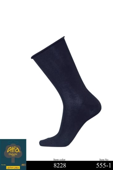 جورب سكري صيفي رجالي بامبو نصف الساق مبروم  1-555