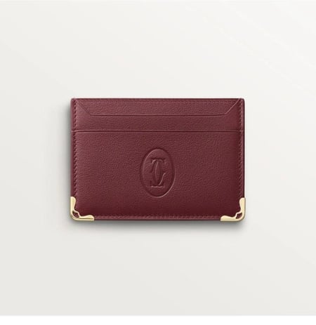 بكج محفظة بطاقات مزدوجة بني ، مجموعة "موست دو كارتييه"& باقه ورد