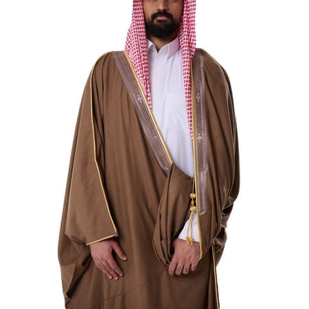 بشت شبكة مكسر زري حر كشميري لون بني