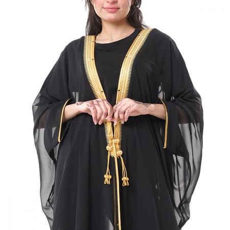 عباية بشت ملكي جورجيت لون اسود