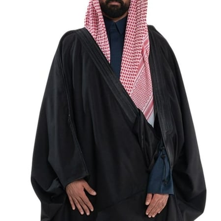 بشت ملكي بريسم كشميري لون اسود