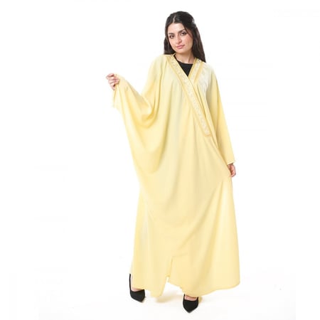 عباية بشت الحروف لون اصفر