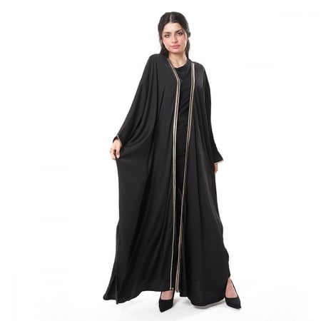 عباية بشت كلاسيك لون اسود - روز