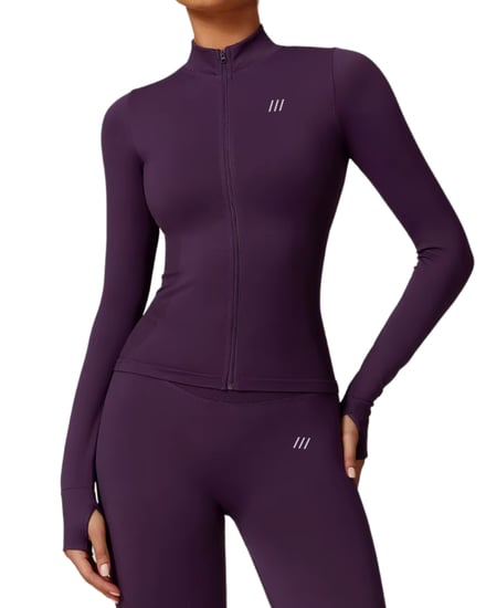 طقم جاكيت اكمام طويلة وبنطال رياضي Midnight Mauve