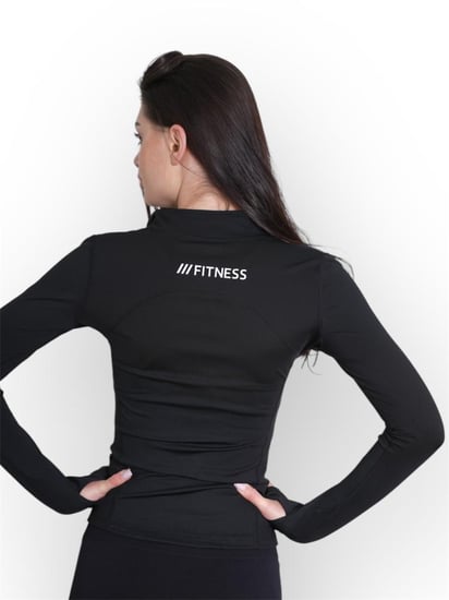 جاكيت اكمام طويلة باللون الاسود