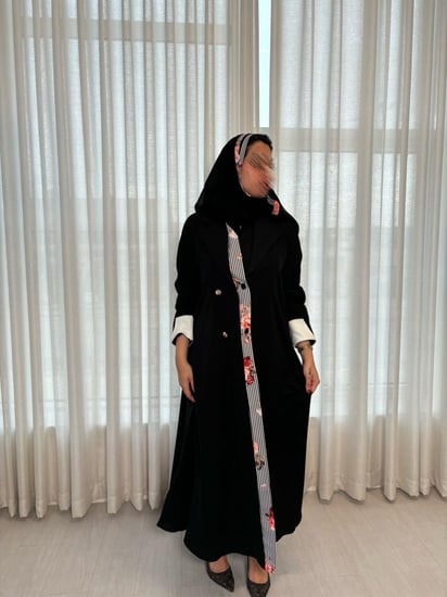 عباية كريب كلوش- تفصيل عبايات