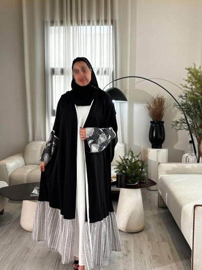 نوع القماش كريب والقماش المشجر لنن مخلوط