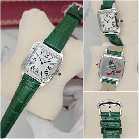 ساعة كارتييه سانتوس جلد