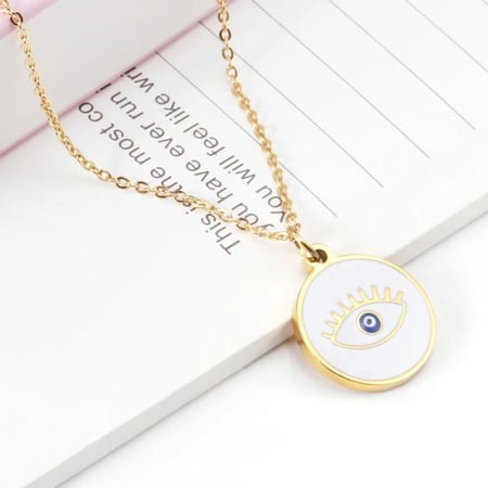 قلادة العين | المطلية بالذهب