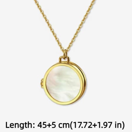 قلادة دائرية - مقاومة للصدأ