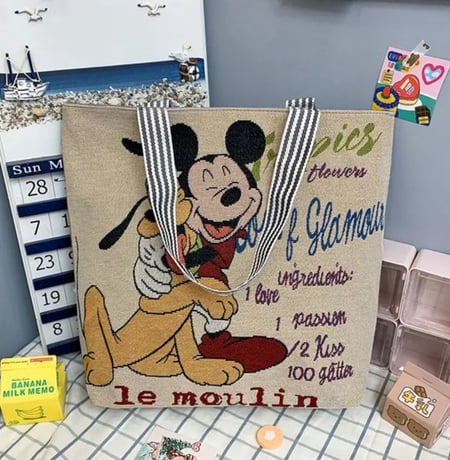 اكياس قماشية  برسومات ديزني متعددة الاستخدامات