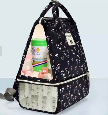 شنطة ماركة انسولار اصلية لاحتياجات الاطفال والمواليد بطبقة سفلية باللون الكحلي