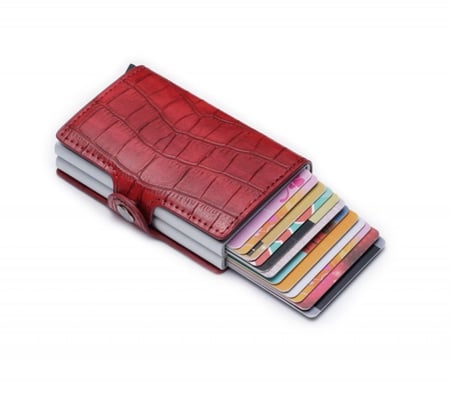 محفظة ذكية croc بزر لاخراج البطاقات