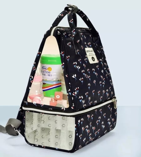 شنطة ماركة انسولار اصلية لاحتياجات الاطفال والمواليد بطبقة سفلية باللون الكحلي