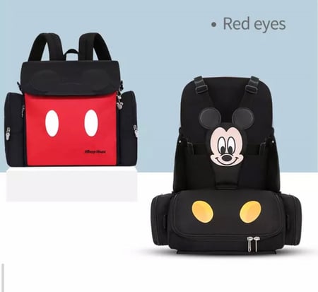 شنطة ديزني الاصلية لاحتياجات الاطفال والمواليد مع كرسي قابل للطي