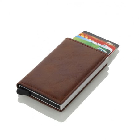 محفظة ذكية  بزر لاخراج البطايق تستوعب 8 بطايق