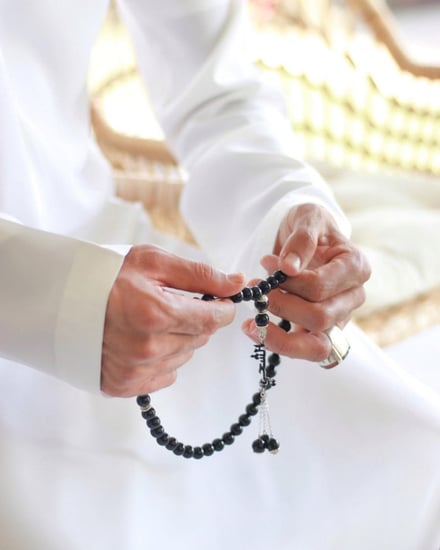 سبحه رجالي بالاسم مطليه فضه