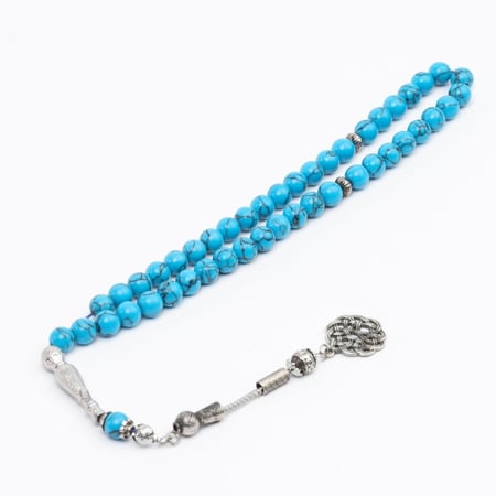 شراء سبحة لون ازرق حجر برازيلي - أجمل سبحة