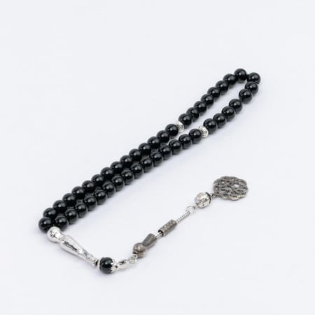 شراء سبحة سوداء حجر برازيلي - اجمل سبحة