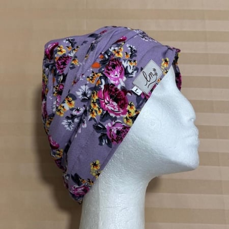 القبعه الدافئه - لون موف مشجر