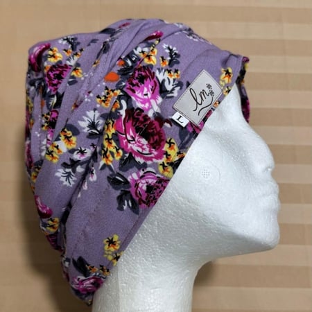 القبعه الدافئه - لون موف مشجر