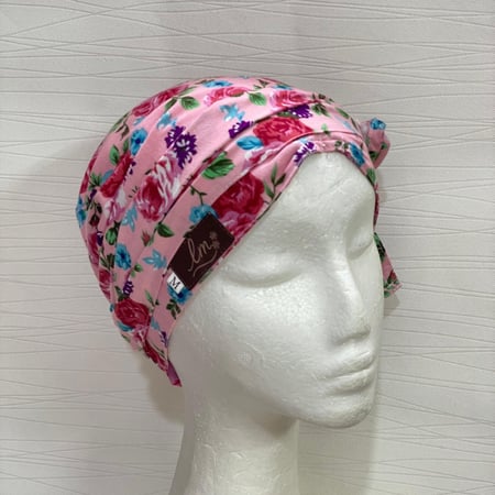 القبعه المبطنه - لون وردي مزهر