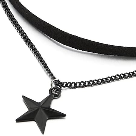 Black catenary with black star