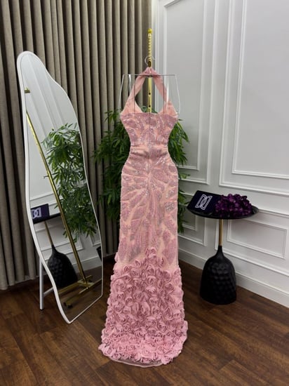 فستان سهره خرز مطرز