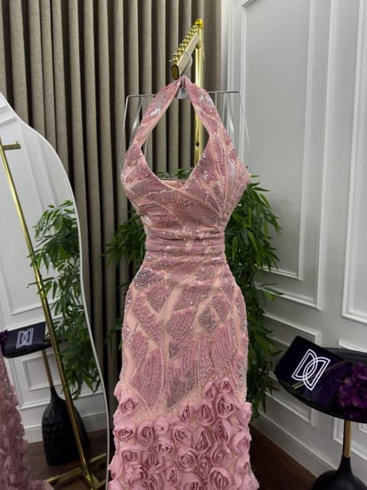 فستان سهره خرز مطرز