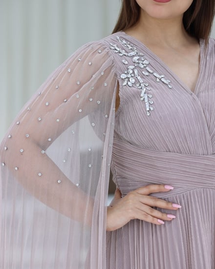 فستان شيفون مكسر