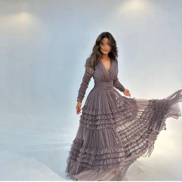 فستان سهرة تل طبقات