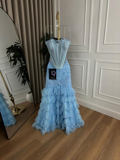 فستان سهره بصدريه مطرز