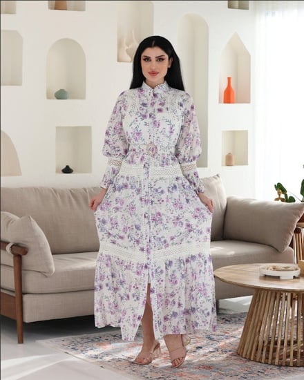 فستان مورد طويل