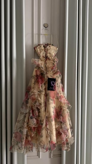 فستان الاميره قماش شيفوم ميد