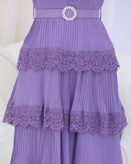 فستان موف طويل